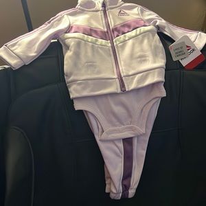 Reebok purple 3 piece joggers set